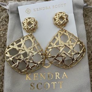 Kendra Scott Natalie Gold Statement Earrings